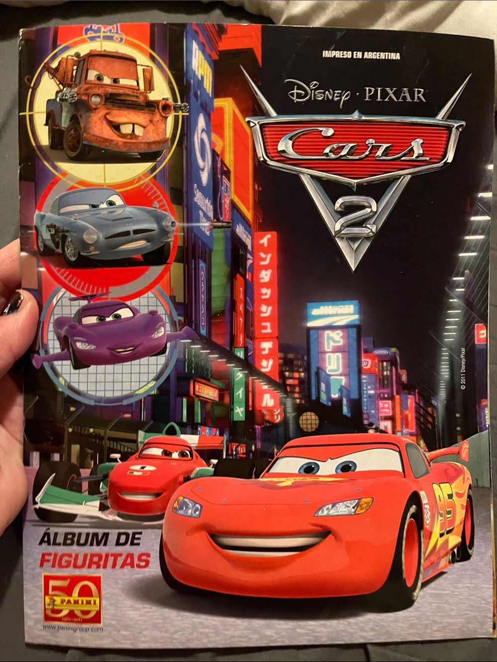 Disney·Pixar Cars 2 Sticker Album - Red Lightning McQueen Cover